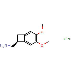 Chemical structure of (S)-(3,4-Dimethoxybicyclo[4.2.0]octa-1,3,5-trien-7-yl)methanamine hydrochloride , CAS 1132079-01-6, AChemBlock AD283425