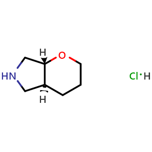 Chemical structure of trans-Octahydropyrano[2,3-c]pyrrole hydrochloride , CAS 2679951-13-2, AChemBlock AD283428