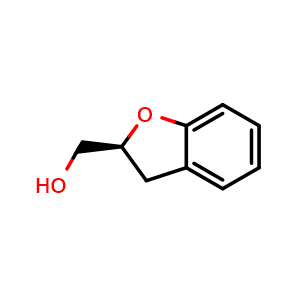 Chemical structure of (S)-(2,3-Dihydrobenzofuran-2-yl)methanol , CAS 312608-68-7, AChemBlock AD283432