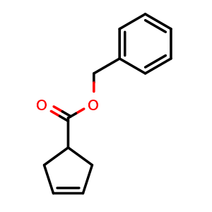 Chemical structure of Benzyl Cyclopent-3-enecarboxylate , CAS 130762-09-3, AChemBlock AD283441