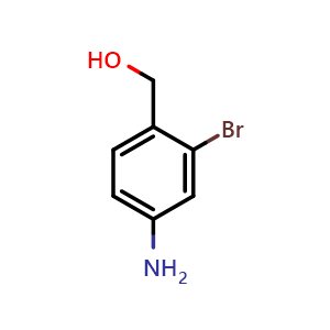 Chemical structure of 4-Amino-2-bromobenzyl alcohol , CAS 1179067-35-6, AChemBlock AD283445