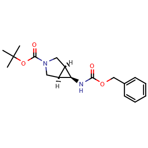 Chemical structure of (1R,5S,6s)-rel-3-Boc-N-Cbz-3-azabicyclo[3.1.0]hexan-6-amine , CAS 1003946-86-8, AChemBlock AD283455