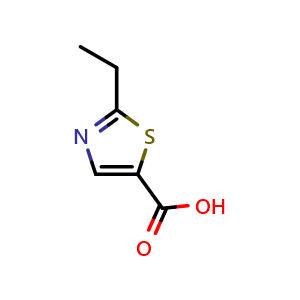 Chemical structure of 2-Ethylthiazole-5-carboxylic acid , CAS 30709-68-3, AChemBlock AD283458