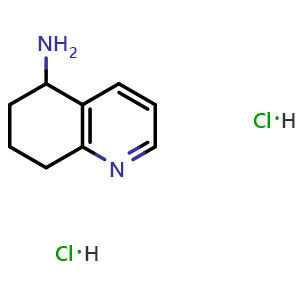 Chemical structure of 5,6,7,8-Tetrahydroquinolin-5-amine dihydrochloride , CAS 1187930-23-9, AChemBlock AD283464