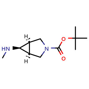 Chemical structure of (1R,5S,6s)-rel-3-Boc-N-methyl-3-azabicyclo[3.1.0]hexan-6-amine , CAS 1927864-38-7, AChemBlock AD283467