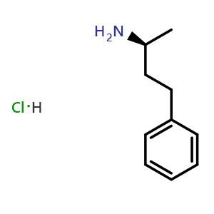 Chemical structure of (S)-4-Phenyl-2-butanamine hydrochloride , CAS 81580-34-9, AChemBlock AD283477