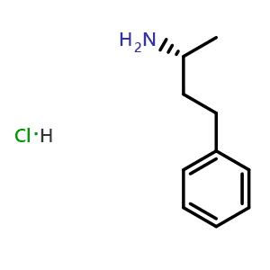 Chemical structure of (R)-4-Phenyl-2-butanamine hydrochloride , CAS 826-16-4, AChemBlock AD283478