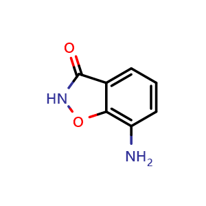 Chemical structure of 7-Aminobenzo[d]isoxazol-3(2H)-one , CAS 1515308-36-7, AChemBlock AD283496