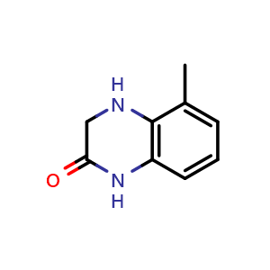 Chemical structure of 5-Methyl-3,4-dihydroquinoxalin-2(1H)-one , CAS 148010-68-8, AChemBlock AD283498