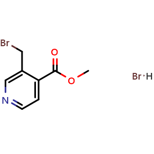 Chemical structure of Methyl 3-(bromomethyl)isonicotinate hydrobromide , CAS 2368871-68-3, AChemBlock AD283501