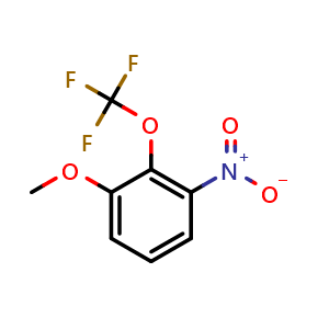 Chemical structure of 3-Nitro-2-(trifluoromethoxy)anisole , CAS 1261875-02-8, AChemBlock AD283515