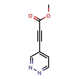Chemical structure of Methyl 3-(pyridazin-4-yl)propiolate , CAS 1567124-43-9, AChemBlock AD283516