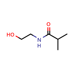 Chemical structure of N-(2-Hydroxyethyl)isobutyramide , CAS 6282-73-1, AChemBlock AD283517