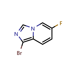 Chemical structure of 1-Bromo-6-fluoroimidazo[1,5-a]pyridine , CAS 2138127-84-9, AChemBlock AD283528