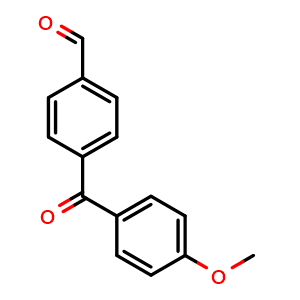 Chemical structure of 4-(4-Methoxybenzoyl)benzaldehyde , CAS 1267626-21-0, AChemBlock AD283534