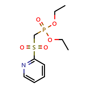 Chemical structure of Diethyl [(Pyridin-2-ylsulfonyl)methyl]phosphonate , CAS 718615-25-9, AChemBlock AD283559