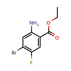 Chemical structure of Ethyl 2-amino-4-bromo-5-fluorobenzoate , CAS 1865216-11-0, AChemBlock AD283574