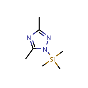 Chemical structure of 3,5-Dimethyl-1-(trimethylsilyl)-1H-1,2,4-triazole , CAS 51825-00-4, AChemBlock AD283578