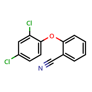 Chemical structure of 2-(2,4-Dichlorophenoxy)benzonitrile , CAS 175136-80-8, AChemBlock AD283580