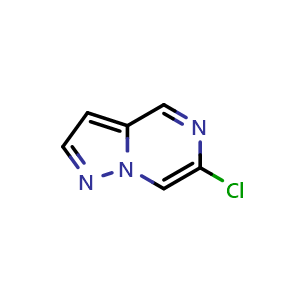 Chemical structure of 6-Chloropyrazolo[1,5-a]pyrazine , CAS 2384776-71-8, AChemBlock AD283592