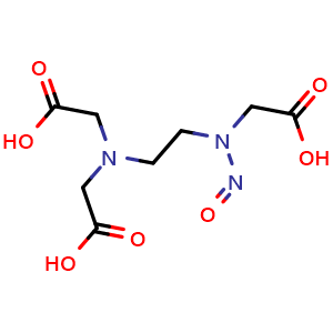Chemical structure of 2,2'-[[2-[(Carboxymethyl)(nitroso)amino]ethyl]azanediyl]diacetic acid , CAS 862542-34-5, AChemBlock AD283598