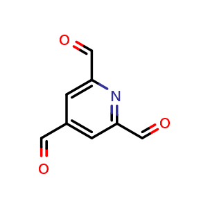 Chemical structure of Pyridine-2,4,6-tricarbaldehyde , CAS 6390-09-6, AChemBlock AD283600