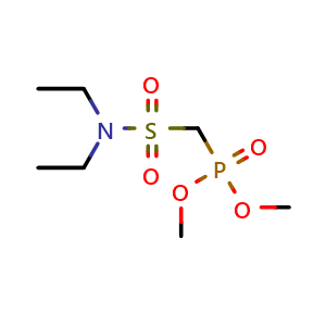 Chemical structure of Dimethyl [(N,N-Diethylsulfamoyl)methyl]phosphonate , CAS 62285-40-9, AChemBlock AD283602