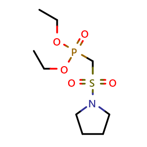 Chemical structure of Diethyl [(1-Pyrrolidinylsulfonyl)methyl]phosphonate , CAS 162782-27-6, AChemBlock AD283604