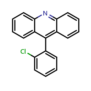 Chemical structure of 9-(2-Chlorophenyl)acridine , CAS 36762-16-0, AChemBlock AD283611
