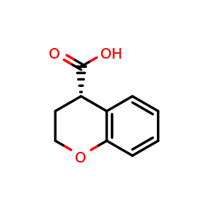 Chemical structure of (S)-Chroman-4-carboxylic acid , CAS 2446293-74-7, AChemBlock AD283626