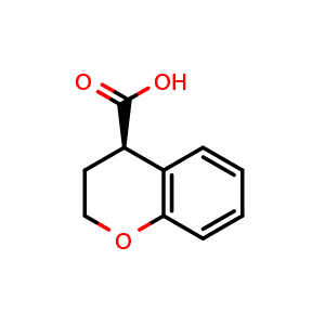 Chemical structure of (R)-Chroman-4-carboxylic acid , CAS 2322535-50-0, AChemBlock AD283627