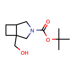 Chemical structure of (3-Boc-3-azabicyclo[3.2.0]heptan-1-yl)methanol , CAS 1341035-51-5, AChemBlock AD283628
