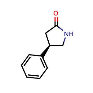 Chemical structure of (R)-4-Phenylpyrrolidin-2-one , CAS 71657-88-0, AChemBlock AD283632