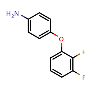 Chemical structure of 4-(2,3-Difluorophenoxy)aniline , CAS 307308-80-1, AChemBlock AD283634