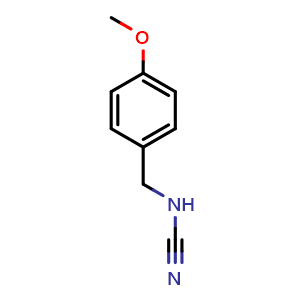 Chemical structure of N-(4-Methoxybenzyl)cyanamide , CAS 74295-89-9, AChemBlock AD283638