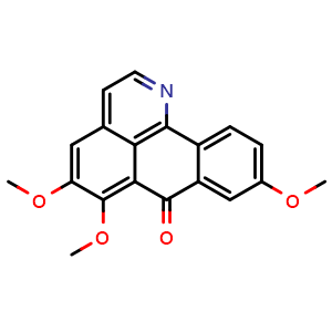 Chemical structure of 5,6,9-Trimethoxy-7H-dibenzo[de,h]quinolin-7-one , CAS 83287-02-9, AChemBlock AD283641