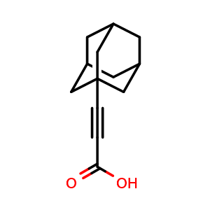 Chemical structure of 3-(Adamantan-1-yl)propiolic acid , CAS 106386-45-2, AChemBlock AD283661