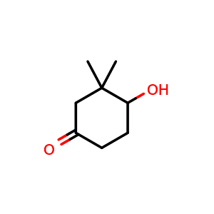 Chemical structure of 4-Hydroxy-3,3-dimethylcyclohexanone , CAS 888325-29-9, AChemBlock AD283675