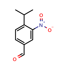 Chemical structure of 4-Isopropyl-3-nitrobenzaldehyde , CAS 130766-91-5, AChemBlock AD283689