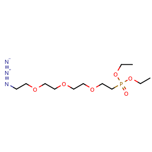 Chemical structure of Diethyl [2-[2-[2-(2-Azidoethoxy)ethoxy]ethoxy]ethyl]phosphonate , CAS 1337527-24-8, AChemBlock AD283695