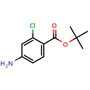 Chemical structure of tert-Butyl 4-Amino-2-chlorobenzoate , CAS 75294-49-4, AChemBlock AD283702