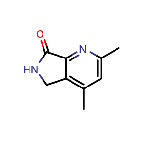 Chemical structure of 2,4-Dimethyl-5H-pyrrolo[3,4-b]pyridin-7(6H)-one , CAS 2170723-57-4, AChemBlock AD283707