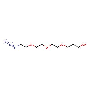 Chemical structure of 3-[2-[2-(2-Azidoethoxy)ethoxy]ethoxy]-1-propanol , CAS 1807512-36-2, AChemBlock AD283715