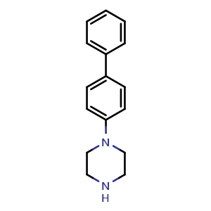 Chemical structure of 1-(4-Biphenylyl)piperazine , CAS 180698-19-5, AChemBlock AD283717