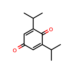 Chemical structure of 2,6-Diisopropyl-1,4-benzoquinone , CAS 1988-11-0, AChemBlock AD283735