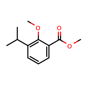 Chemical structure of Methyl 3-isopropyl-2-methoxybenzoate , CAS 87188-67-8, AChemBlock AD283745