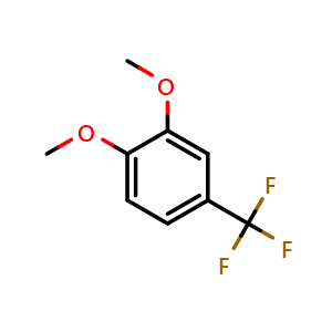 Chemical structure of 1,2-Dimethoxy-4-(trifluoromethyl)benzene , CAS 1261835-37-3, AChemBlock AD283756