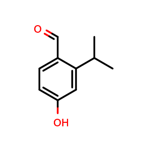 Chemical structure of 4-Hydroxy-2-isopropylbenzaldehyde , CAS 181035-58-5, AChemBlock AD283762