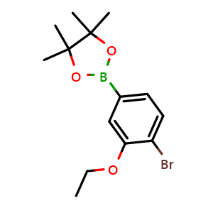 Chemical structure of 2-(4-bromo-3-ethoxyphenyl)-4,4,5,5-tetramethyl-1,3,2-dioxaborolane , CAS 903895-51-2, AChemBlock AD283768