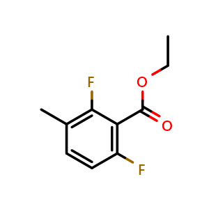Chemical structure of Ethyl 2,6-difluoro-3-methylbenzoate , CAS 773135-48-1, AChemBlock AD283771